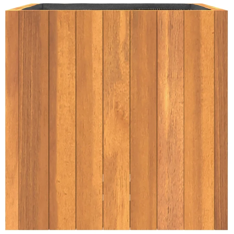 Jardinière bac lit surélevé plantes fleurs terrasse jardin 35 x 35 x 35 cm bois massif d'acacia marron 02_0037509