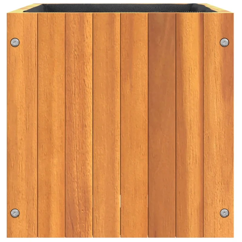 Jardinière bac lit surélevé plantes fleurs terrasse jardin 35 x 35 x 35 cm bois massif d'acacia marron 02_0037509