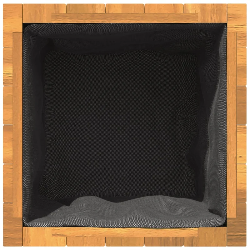 Jardinière bac lit surélevé plantes fleurs terrasse jardin 35 x 35 x 35 cm bois massif d'acacia marron 02_0037509