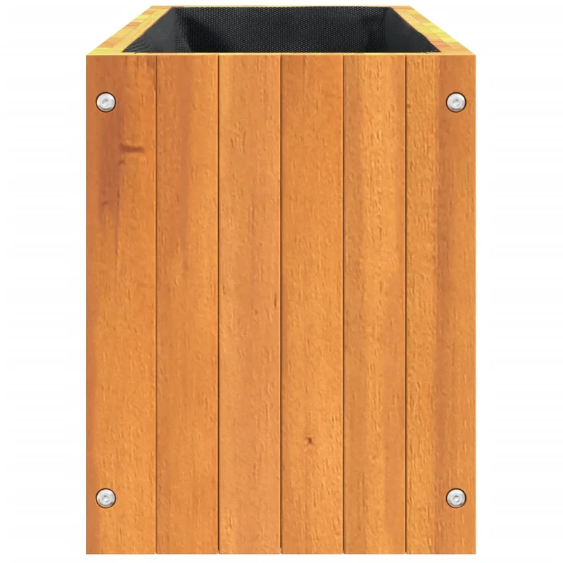 Jardinière bac lit surélevé plantes fleurs terrasse jardin 59 x 27,5 x 35 cm bois massif d'acacia marron 02_0037687