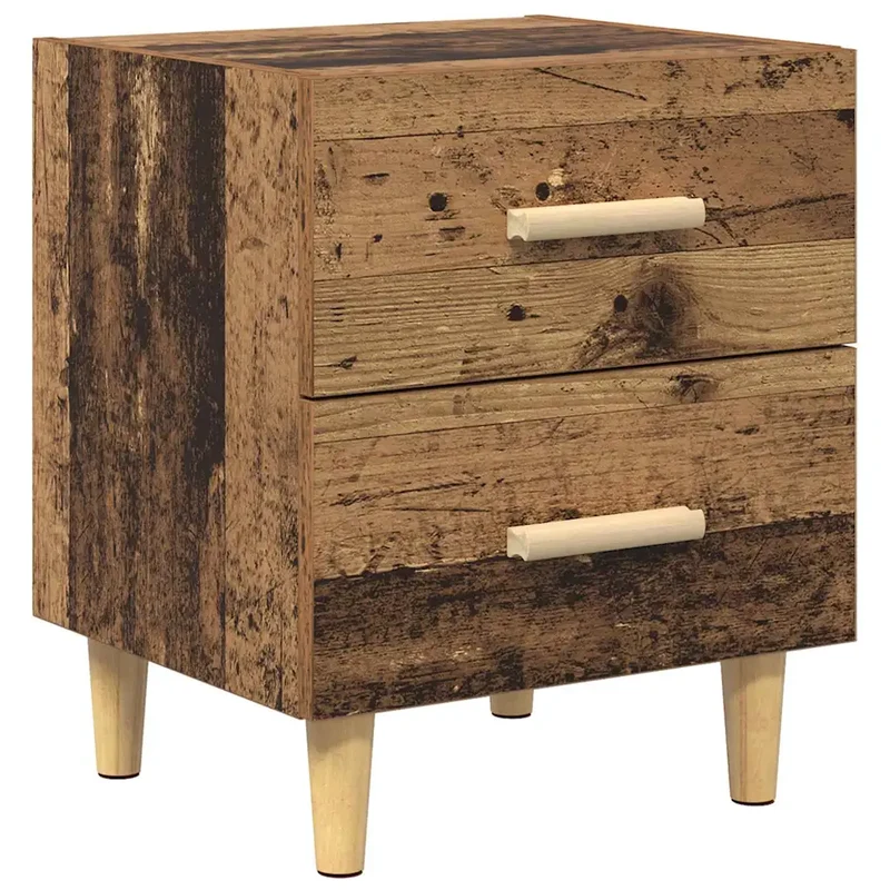 Armoire de lit avec tiroir 40 x 35 x 47 cm rangement pratique moderne en bois ancien 02_0052676