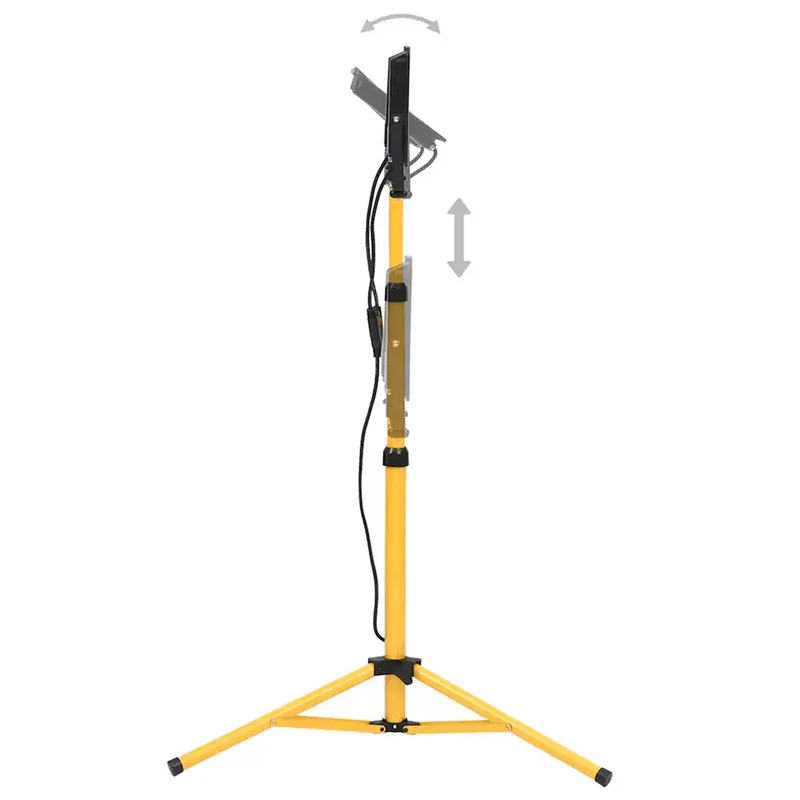 Projecteur à LED avec trépied réglable 78 x 78 x 174,5 cm éclairage puissant 14000 lm style industriel en aluminium noir 02_0046111