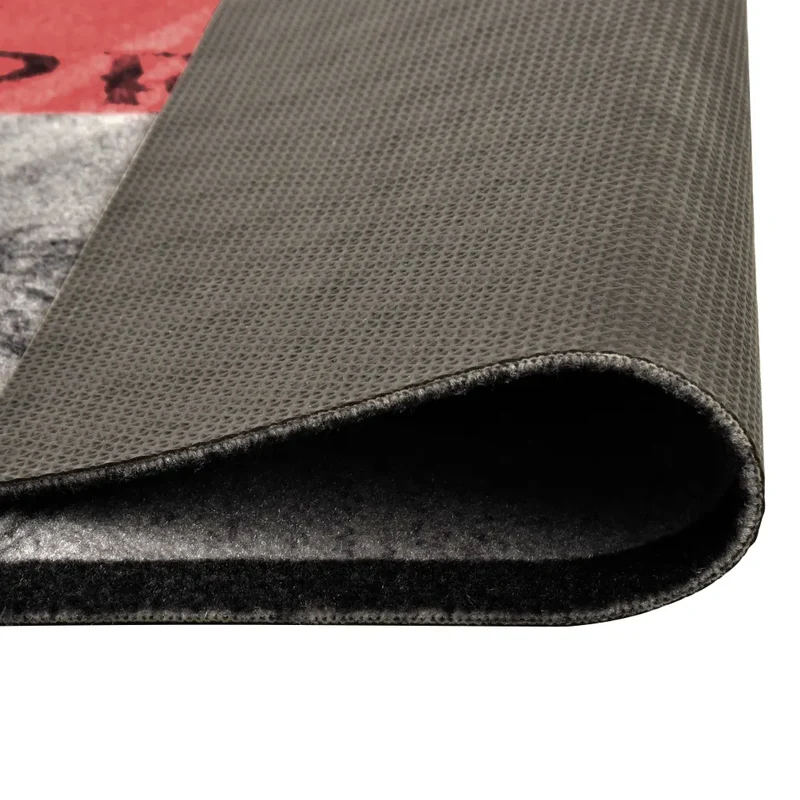 Tapis de sol à motif tomate lavable cuisine couloir 150 x 45 cm en polyamide rouge 02_0046713