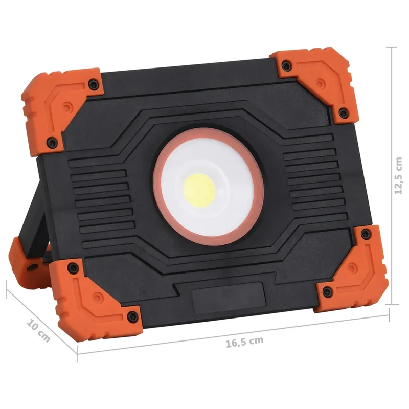 Projecteur à LED portable 16,5 x 10 x 12,5 cm illuminant 500 lumens économe en énergie en abs noir 02_0046119