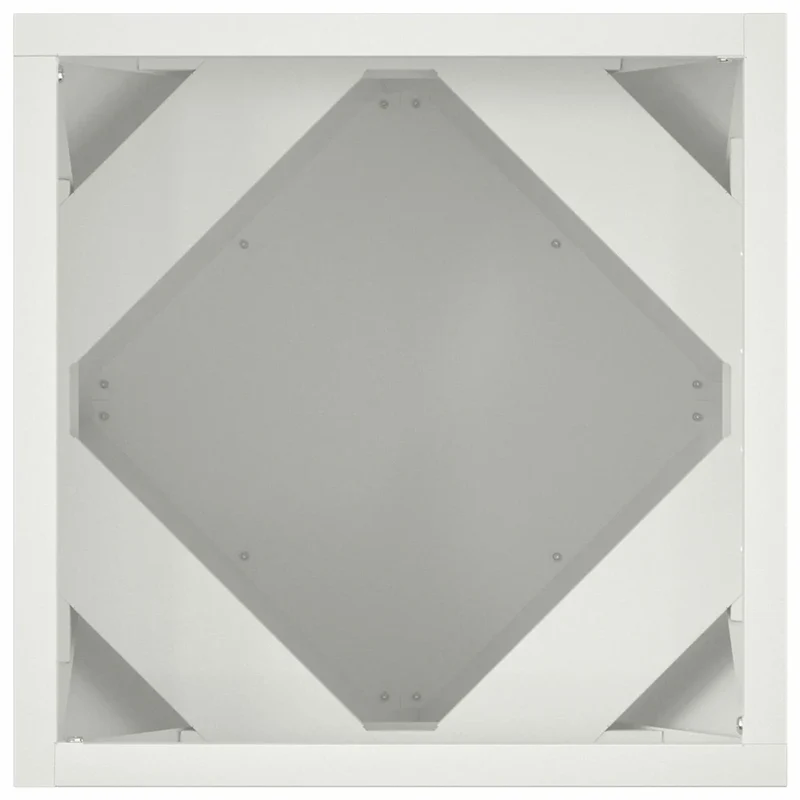 Jardinière moderne pour plantes en extérieur 30 x 30 x 30 cm pratique style épuré en acier blanc 02_0053050