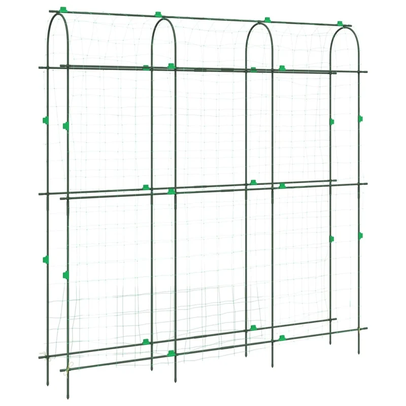Treillis de jardin en U pour plantes grimpantes durable 181 x 31 x 182,5 cm en acier vert 02_0055609