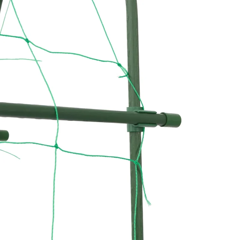 Treillis de jardin en U pour plantes grimpantes durable 181 x 31 x 182,5 cm en acier vert 02_0055609