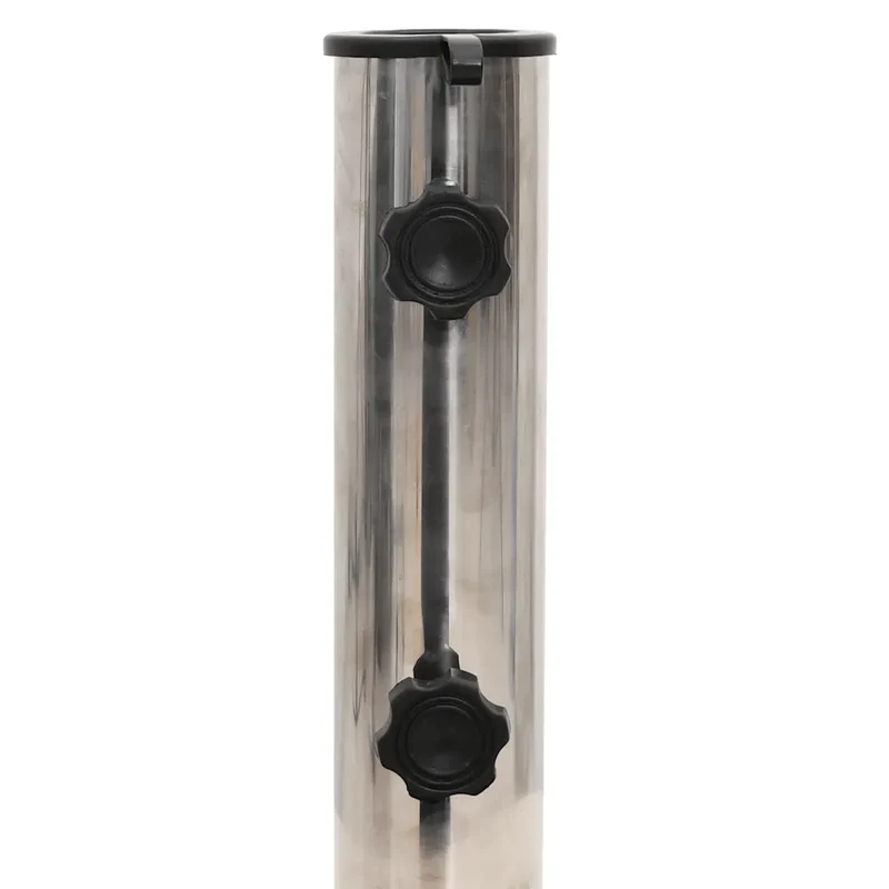 Socle de parasol rond 45 x 30 cm avec roulettes pour installation facile en granit noir 02_0045949
