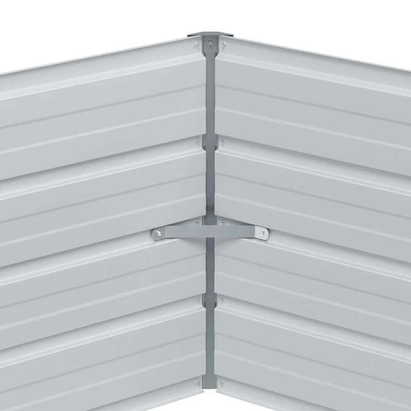 Jardinière surélevé industriel hexagonal 129 x 129 x 45 cm en acier galvanisé aspect bois 02_0059008