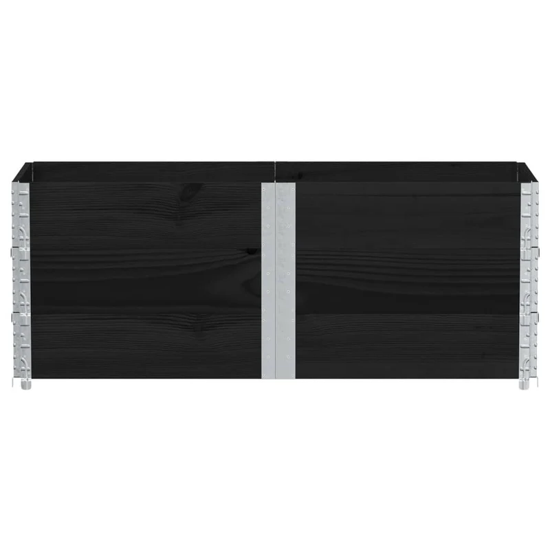 Jardinière bac lit surélevé plantes fleurs terrasse jardin 150 x 50 cm bois massif de pin noir 02_0037441