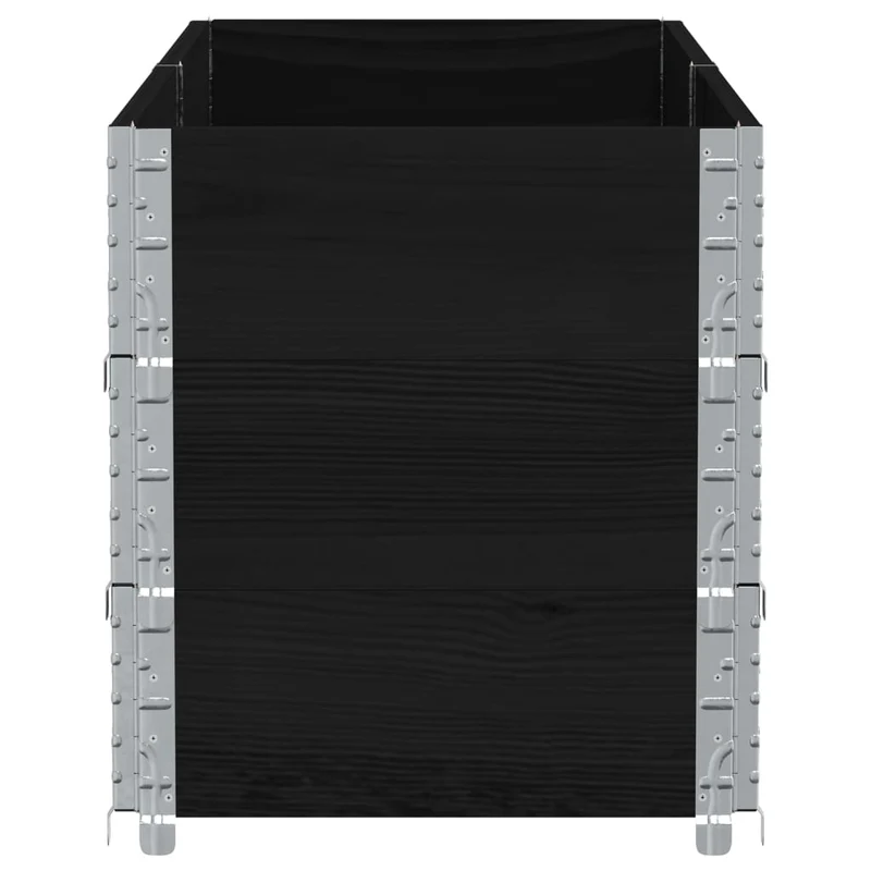 Jardinière bac lit surélevé plantes fleurs terrasse jardin 150 x 50 cm bois massif de pin noir 02_0037441
