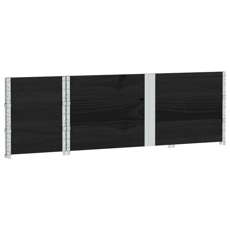 Jardinière bac lit surélevé plantes fleurs terrasse jardin 150 x 50 cm bois massif de pin noir 02_0037441
