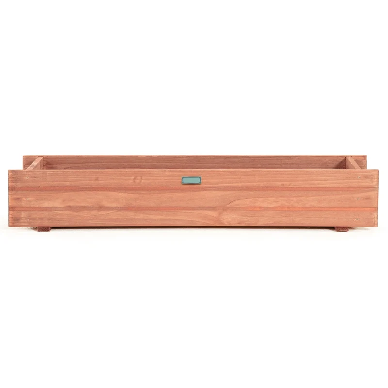 Jardinière rectangulaire bac à fleurs 91,5 x 18 x 16 cm facile à nettoyer style moderne en bois de sapin marron 20_0020796