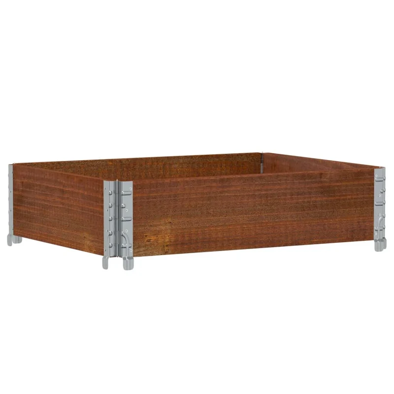 Jardinière bac lit surélevé plantes fleurs terrasse jardin 80 x 60 cm bois massif de pin marron 02_0037881