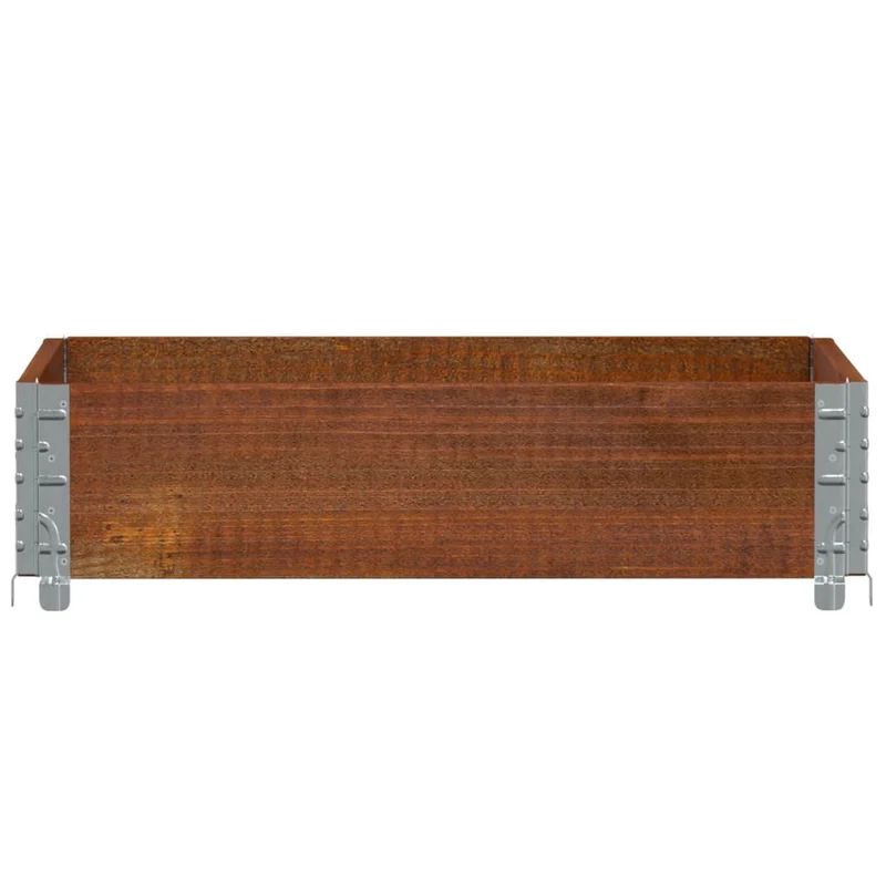 Jardinière bac lit surélevé plantes fleurs terrasse jardin 80 x 60 cm bois massif de pin marron 02_0037881