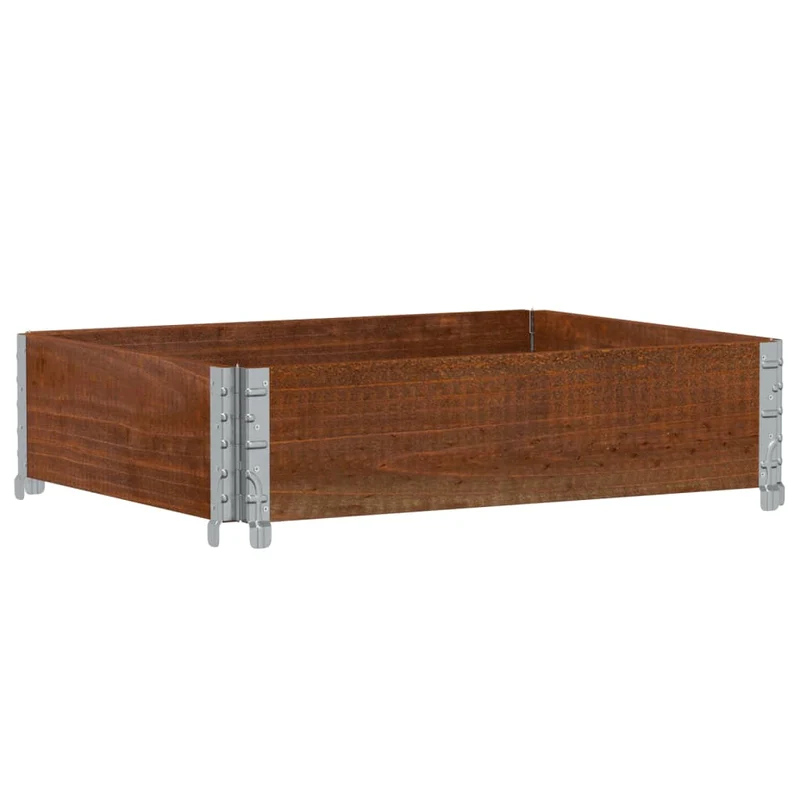 Jardinière bac lit surélevé plantes fleurs terrasse jardin 80 x 60 cm bois massif de pin marron 02_0037881