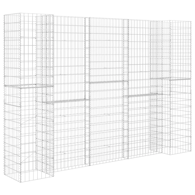 Jardinière à gabion en H 260 x 40 x 200 cm fil d' acier 02_0000868