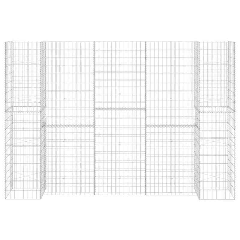 Jardinière à gabion en H 260 x 40 x 200 cm fil d' acier 02_0000868