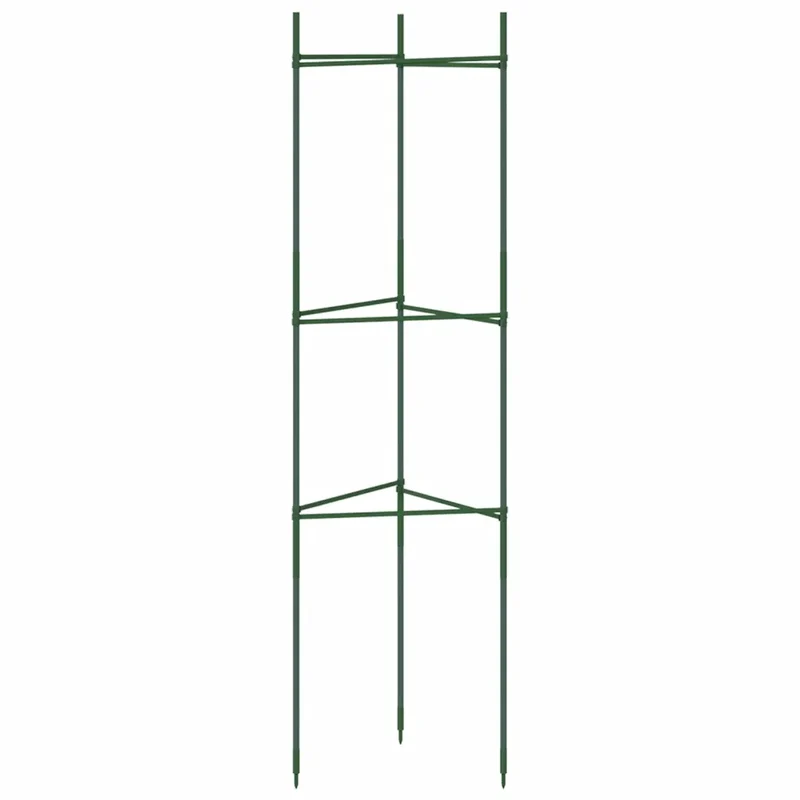 Lot de 4 cages à tomates ajustables 32 x 29 x 116 cm pour soutien plantes jardin en acier vert 02_0055592