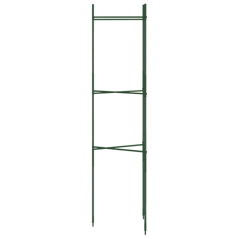 Lot de 4 cages à tomates ajustables 32 x 29 x 116 cm pour soutien plantes jardin en acier vert 02_0055592