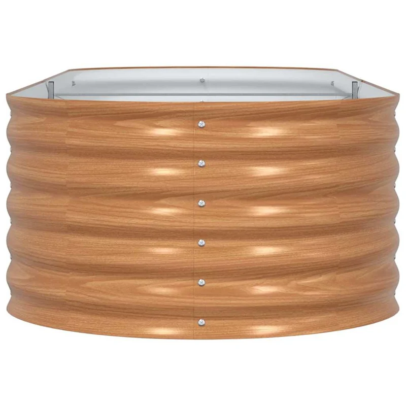 Jardin surélevé moderne extérieur esthétique minimaliste 240 x 80 x 44 cm en acier marron 02_0058958