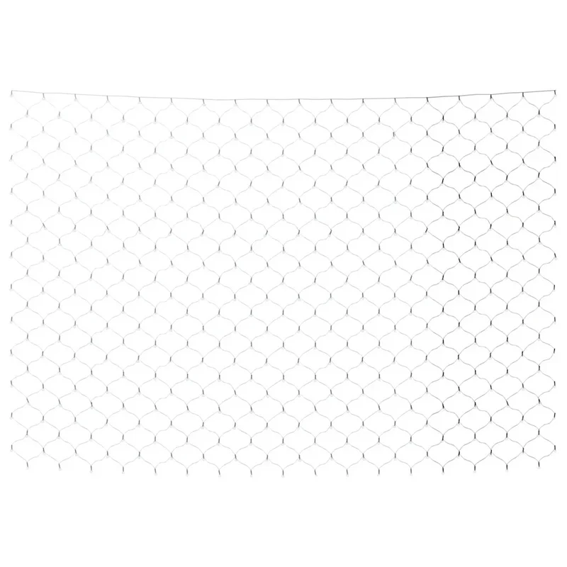 Filet lumineux à LED décoratif 4 x 4 m 544 lumières 8 fonctions extérieur intérieur en PVC blanc froid 02_0046766
