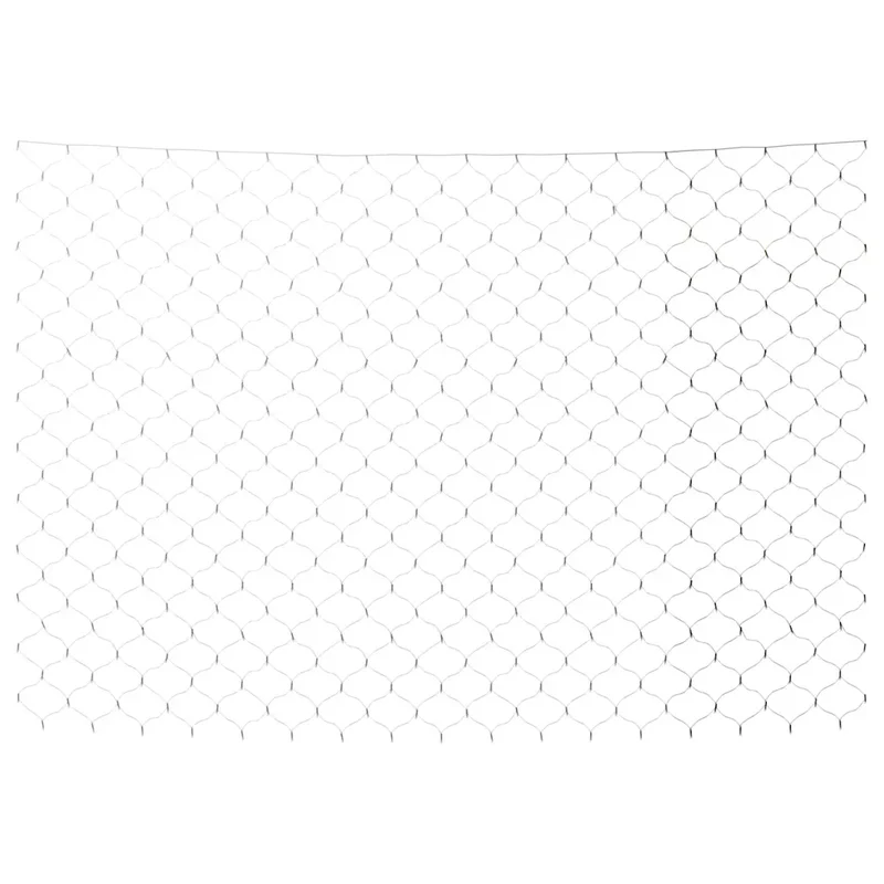 Filet lumineux à LED décoratif 4 x 4 m 544 lumières 8 fonctions extérieur intérieur en PVC blanc froid 02_0046766