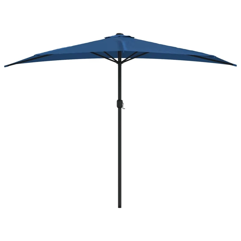 Parasol de balcon avec mât en aluminium 300 x 150 x 253 cm demi bleu 02_0008301