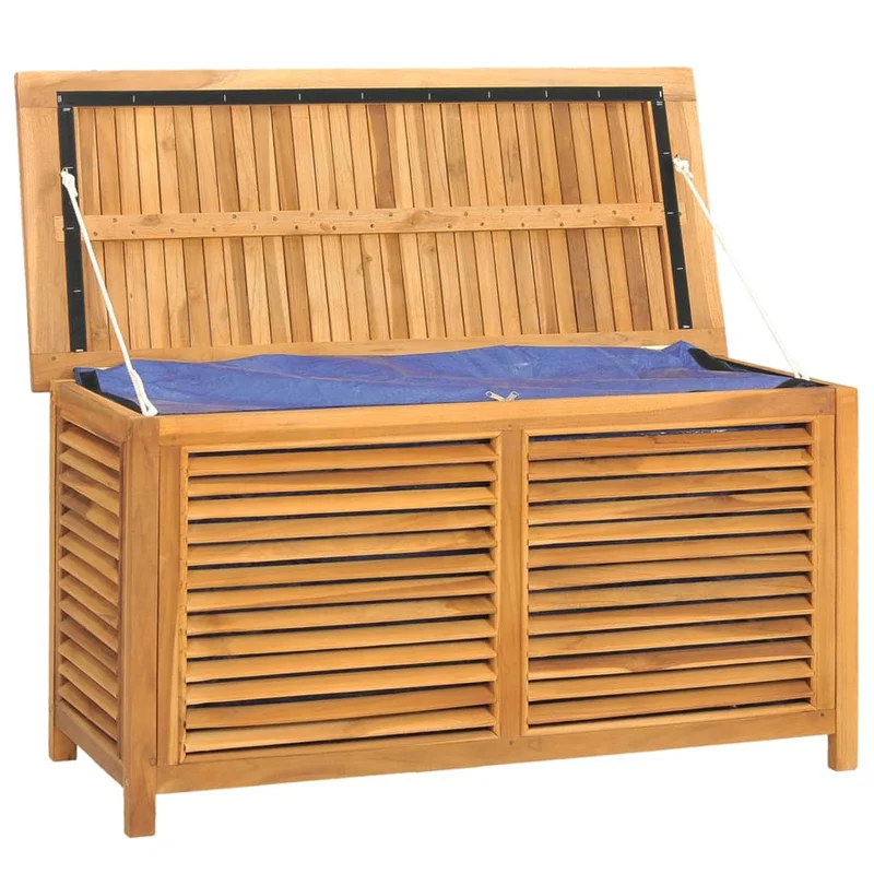 Boîte de rangement jardin et sac 114 x 50 x 58 cm bois massif teck 02_0013130
