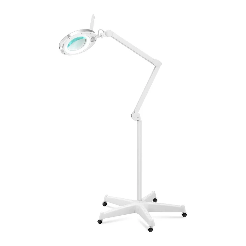 Lampe-loupe 10 watts avec pied à roulettes blanc 14_0002208