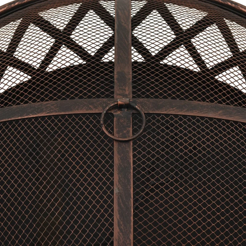 Foyer cheminée rustique avec tisonnier 76 cm XXL acier 02_0005978