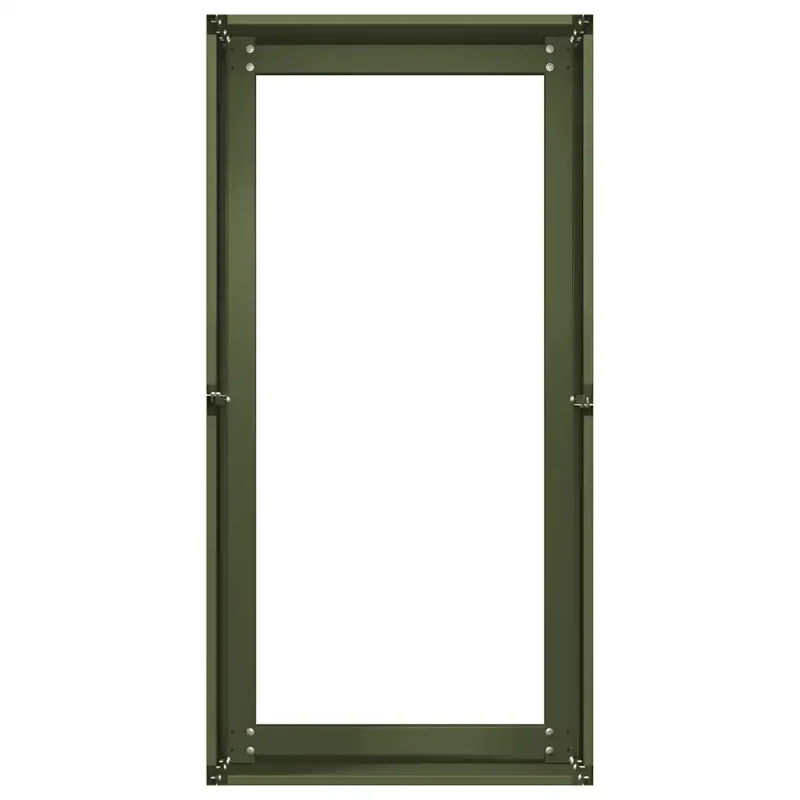 Jardinière rectangulaire design moderne balcon jardin 40 x 80 x 40 cm en acier laminé à froid vert olive 02_0051520