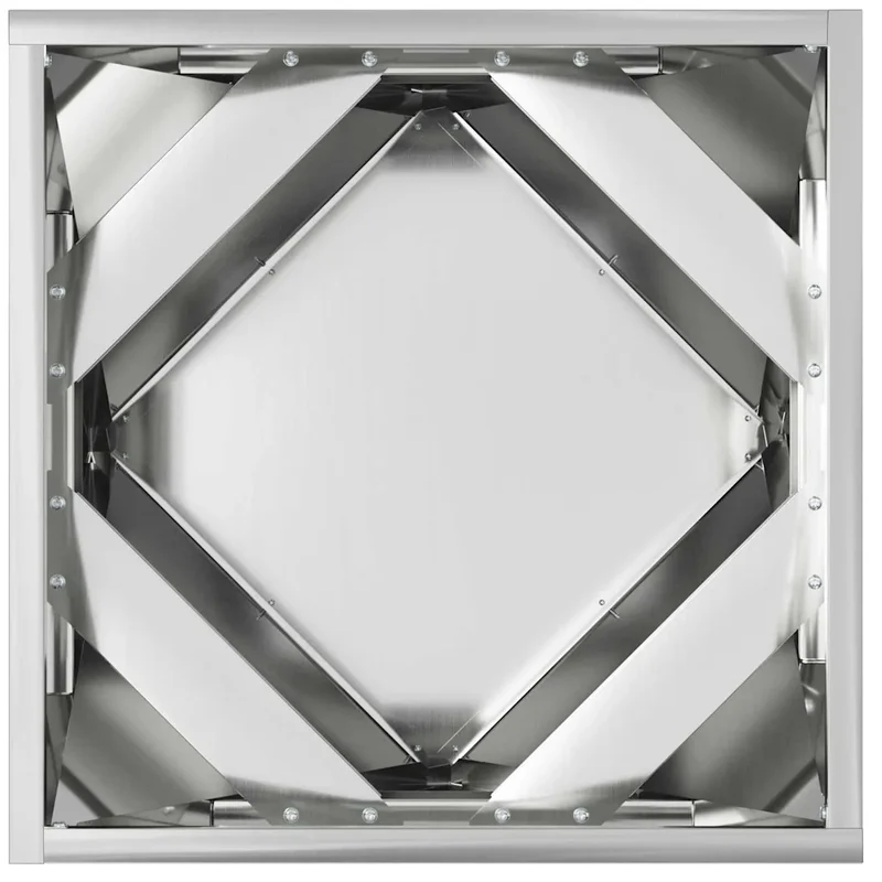 Bac à plantes modernes 40 x 40 x 40 cm jardin extérieur résistance intempéries style épuré en acier argent 02_0053072