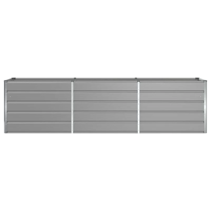 Jardinière moderne design industriel extérieur 480 x 50 x 45 cm en acier galvanisé gris clair 02_0059201