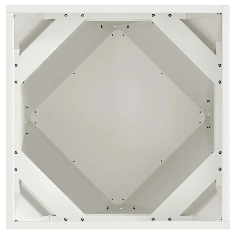 Lot de 2 jardinières modernes extérieures 50 x 50 x 50 cm en acier blanc 02_0053079