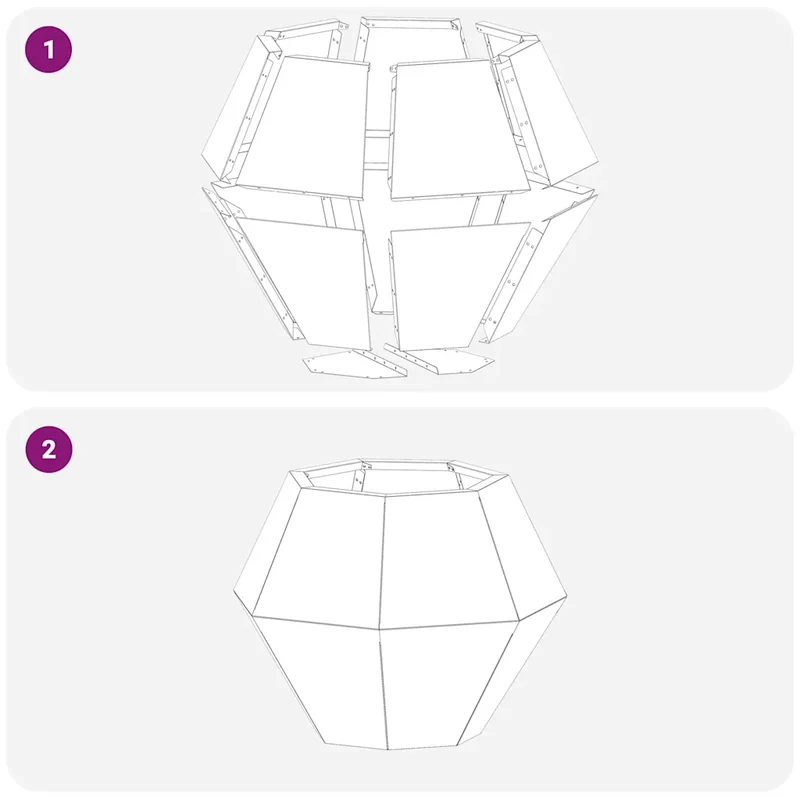 Lot de 2 jardinières rectangulaires pour extérieur 50 x 50 x 40 cm en acier blanc 02_0053121