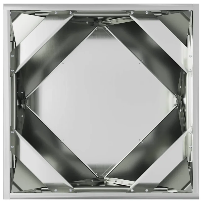 Lot de 2 jardinières modernes pour extérieur 50 x 50 x 50 cm robustes design épuré en acier galvanisé argent 02_0053087