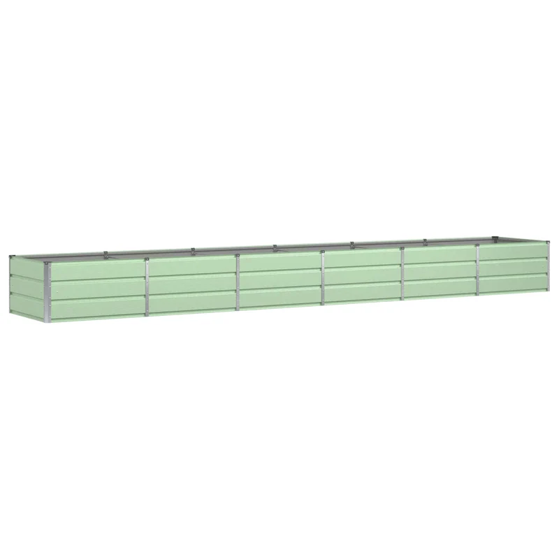 Jardinière moderne ou intérieure 480 x 80 x 45 cm design industriel polyvalent en acier vert 02_0059273