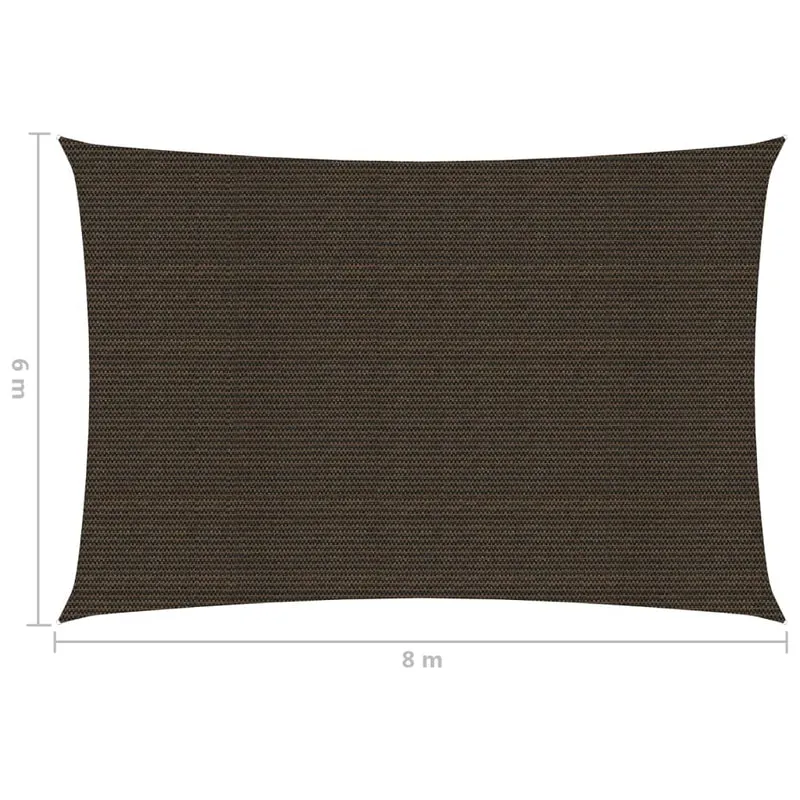 Voile d'ombrage 160 g/m² marron 6 x 8 m PEHD 02_0009179