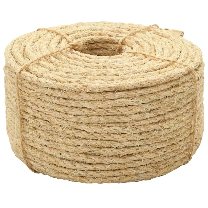 Corde ficelle en sisal ficelles de jardinage cordage corde torsadée corde de chanvre idéal pour agriculture pêche expédition 100% sisal 6 mm 500 m 02_0003306