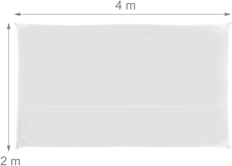Voile d'ombrage rectangle 2 x 4 m blanc 13_0002931_2
