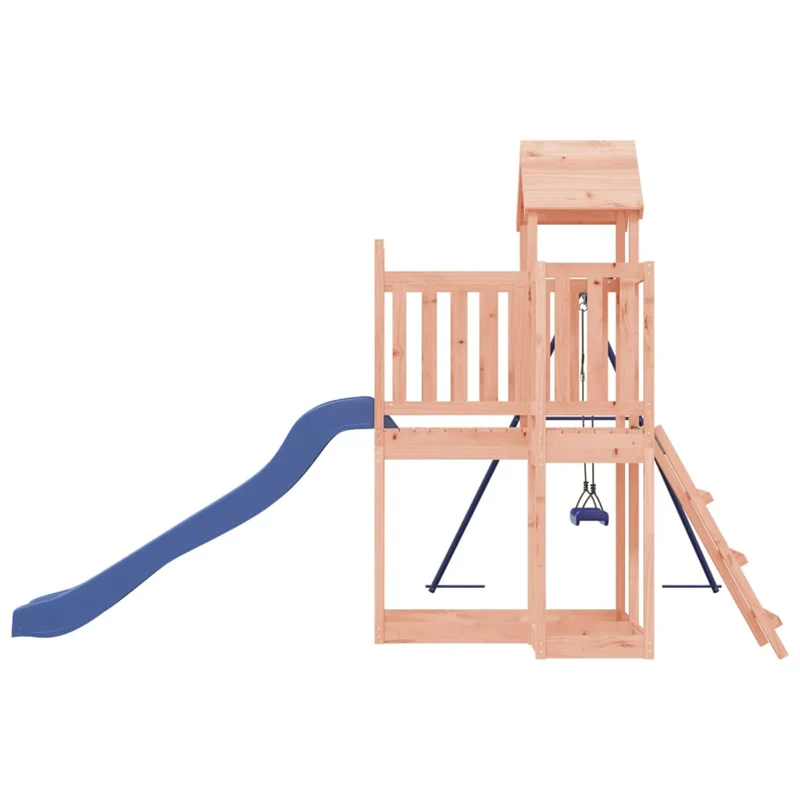 Aire de jeux d'extérieur balançoires toboggan portiques robuste jeux jardin 286 x 378 x 214 cm bois massif de douglas 02_0004718
