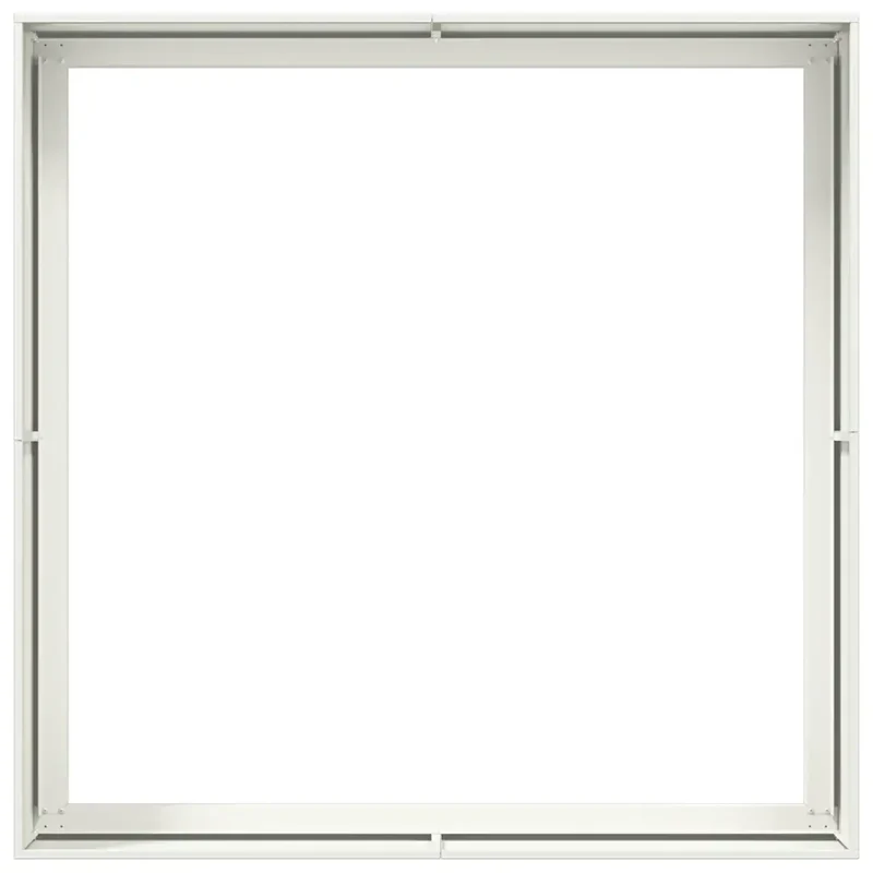 Jardinière carrée design moderne extérieur 100 x 100 x 40 cm avec fond ouvert en acier blanc 02_0051595