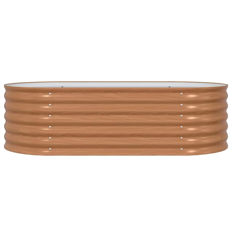 Jardin surélevé moderne 160 x 80 x 81 cm durable chic style minimaliste en acier marron 02_0058959