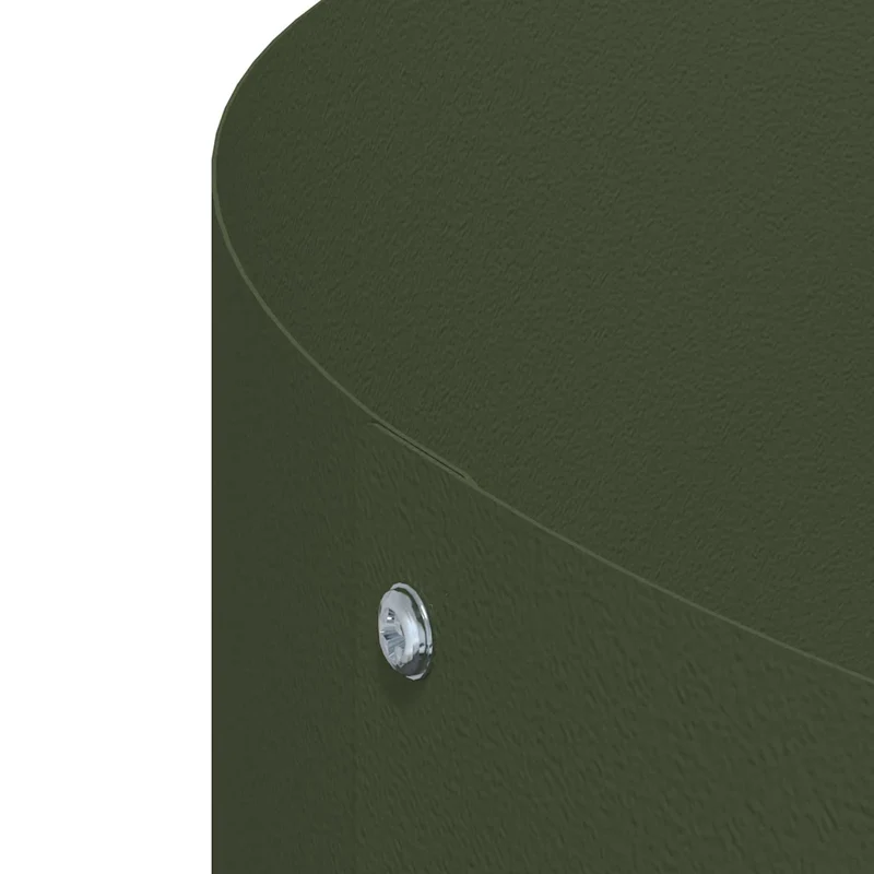 Anneau de jardinière extérieur rond 40 x 40 x 20 cm design moderne chic en acier vert olive 02_0052251