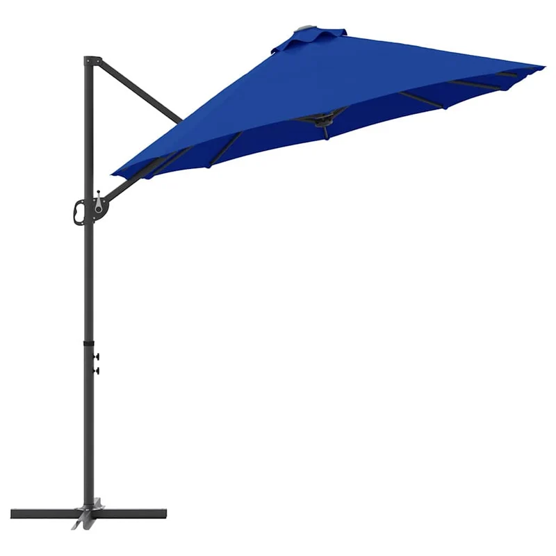 Parasol inclinable moderne extérieur 372 x 198 x 243 cm en polyester azur 02_0058752