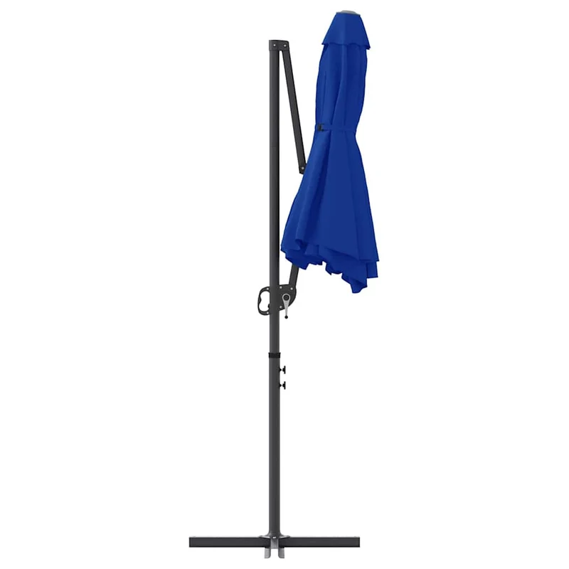 Parasol inclinable moderne extérieur 372 x 198 x 243 cm en polyester azur 02_0058752