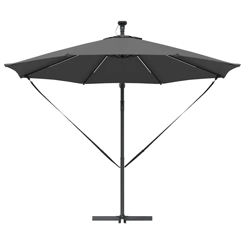Parasol cantilever moderne inclinable 294 x 294 x 248 cm en polyester anthracite 02_0058757