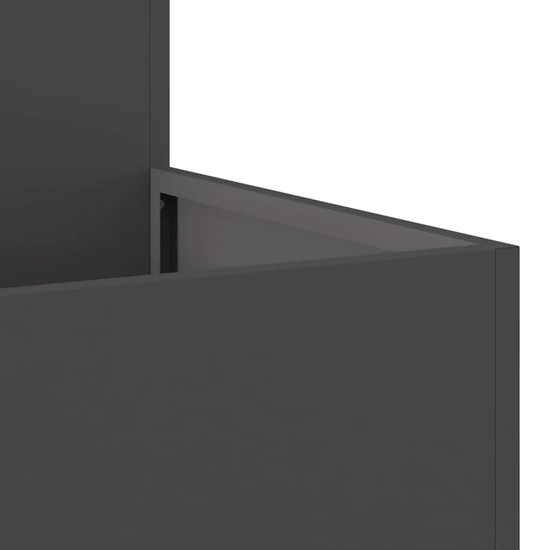 Cache-pot de jardin minimaliste extérieur 80 x 80 x 48 cm en acier noir 02_0052055