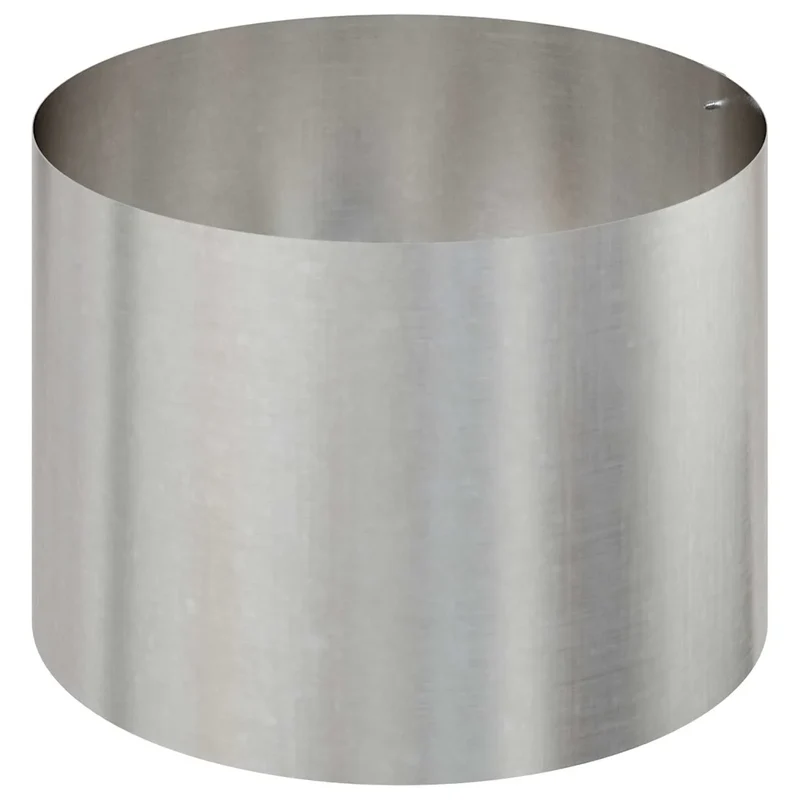 Cache-pot de jardin rond moderne 90 x 90 x 20 cm pratique style industriel en acier inoxydable argent 02_0052279